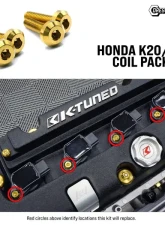 Dress Up Bolts Titanium Hardware Coil Pack Kit Honda K20/K24                                     - HON-086-Ti-TB - Image 2