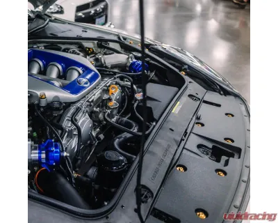 Dress Up Bolts Blue Titanium Hardware Radiator Shroud Kit Nissan R35 GT-R 2009-2023 - NIS-041-Ti-BLU