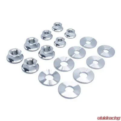 Dress Up Bolts Titanium Hardware Hood Kit Volkswagen Golf GTI 2022+ - VKW-008-Ti-BLU