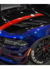 Black Ops Auto Works Carbon Fiber Sniper 3.0 Hood Carbon Fiber Top/ Fiberglass Inner Piece Dodge Charger 2015-2022                                     - 240.0992 - Image 6