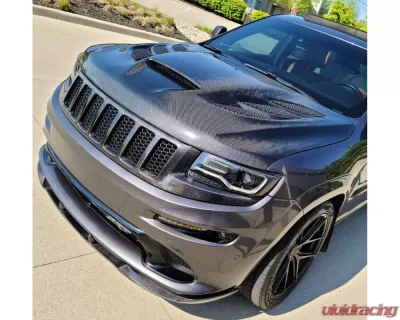 Black Ops Auto Works Headlight Covers WK2 Carbon Fiber Jeep Grand Cherokee 2014-2021 - 240.1013