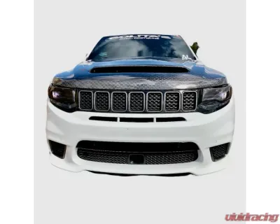 Black Ops Auto Works Carbon Fiber Demon Hood WK2 Carbon Fiber Outer Piece W/ Fiberglass Inner Piece Jeep Grand Cherokee 2011-2021 - 240.1018