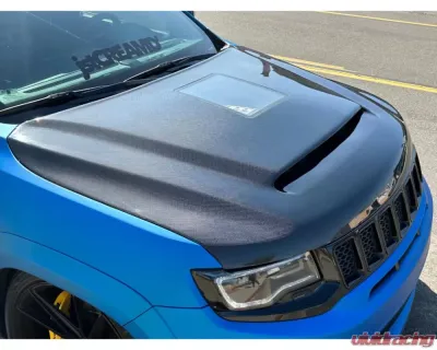 Black Ops Auto Works Demon Window Hood WK2 Carbon Fiber Outer Piece W/ Fiberglass Inner Piece Jeep Grand Cherokee 2011-2021 - 240.1033