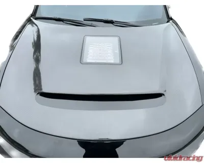 Black Ops Auto Works Demon Hood Carbon Fiber Outer Piece W/ Fiberglass Inner Piece Dodge Charger 2015-2022 - 240.1036