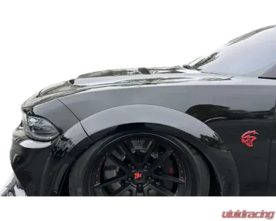 Black Ops Auto Works Demon Hood Carbon Fiber Outer Piece W/ Fiberglass Inner Piece Dodge Charger 2015-2022 - 240.1036