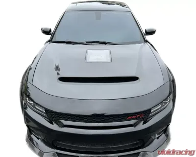 Black Ops Auto Works Demon Hood Carbon Fiber Outer Piece W/ Carbon Fiber Inner Piece Dodge Charger 2015-2022 - 240.1037