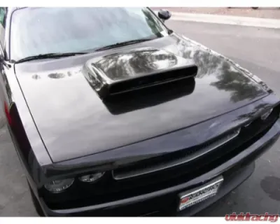Black Ops Auto Works Super Stock Carbon Fiber Hood Carbon Fiber Outer Piece W/ Fiberglass Inner Piece Dodge Challenger 2008-2022 - 240.0509