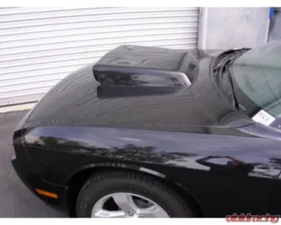 Black Ops Auto Works Super Stock Carbon Fiber Hood Carbon Fiber Outer Piece W/ Fiberglass Inner Piece Dodge Challenger 2008-2022 - 240.0509