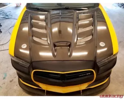 Black Ops Auto Works Sniper 2.0 Hood Carbon Fiber Inner and Outer Dodge Charger 2011-2014 - 240.0972IO
