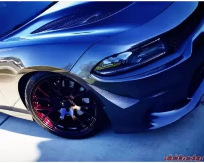 Black Ops Auto Works Front Side Canards Fiberglass Paintable Dodge Charger Hellcat 2015-2020 - 240.0987