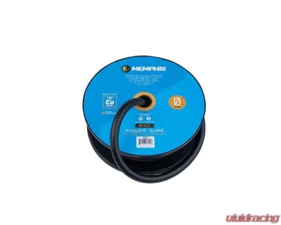 Memphis Audio 1/0 Gauge Black Wire 2 OhmFt. Spool - 0FB25