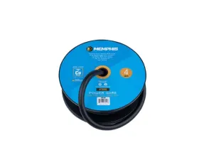 Memphis Audio 4 Gauge Black Wire 100 Ft. Spool