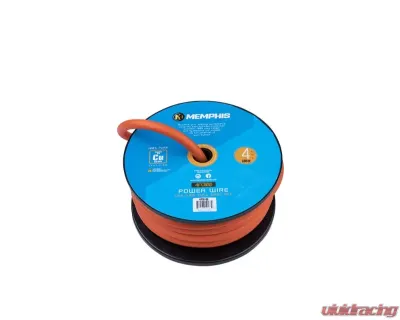 Memphis Audio 4 Gauge Orange Wire 100 Ft. Spool - 4FO100