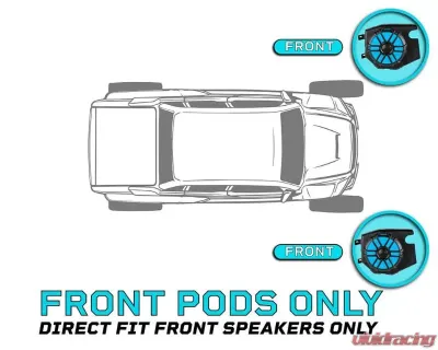 Memphis Audio Front Pods Pair Polaris General 2016+ - GEN65FE