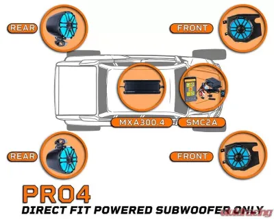 Memphis Audio PRO 4 Package Polaris General 2016+ - GENPRO4