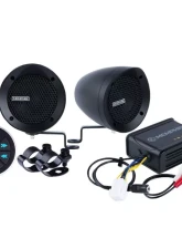 Memphis Audio 2 Black Bar Mount Speaker Kit with Bluetooth                                     - MXABMB2BT - Image 4