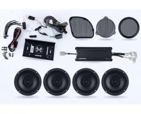 Memphis Audio 4-Speaker Direct Fit OEM Kit with Amplifier | Mount | Harness Harley Davidson Street | Road Glide 2014+