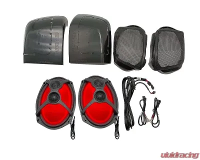 Memphis Audio 4-Speaker Direct Fit OEM Kit withAmplifier | Mount and Harness Harley Davidson - MXHD14LIDKIT