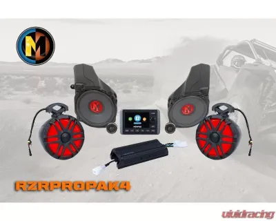 Memphis Audio PAK4 and 4 Speaker Polaris RZR PRO 2020+ - RZRPROPAK4