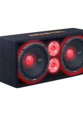 Memphis Audio Dual 10" 2 Way Full Range Loaded Enclosure Subwoofers                                     - SRXPE10D4F - Image 3