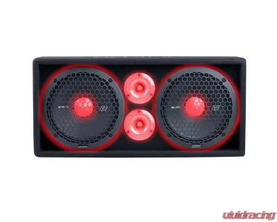 Memphis Audio Dual 10" 2 Way Full Range Loaded Enclosure Subwoofers - SRXPE10D4F