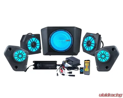 Memphis Audio Front/Rear Pods/Source Unit/4CH Amp & Subwoofer Audio System Can-Am Defender 2018+ - DEFPRO4IP