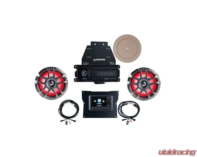 Memphis Audio SMC3 Radio w/ Front Speakers/Rear Pods & 4CH Amplifier Kawasaki Teryx KRX 2020+ - KRXPAK4