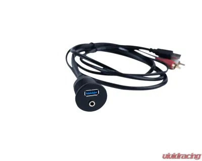 Memphis Audio Panel Mount 3.5mm AUX & USB Port - MXUSBA
