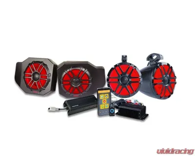 Memphis Audio Pro4 Front & Rear Audio System Polaris Ranger XP 1000 2018+ - RGR18PRO4