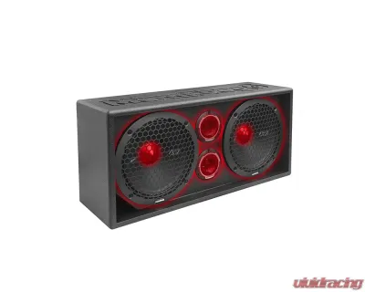 Memphis Audio Painted Dual 10" MemFuego Street Reference Pro Vented Enclosure Full Range Speaker - SRXPE10D4T