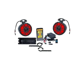 Memphis Audio Universal Round Cage 2-Speaker System w/ Amplifier & App Controlled Source Unit