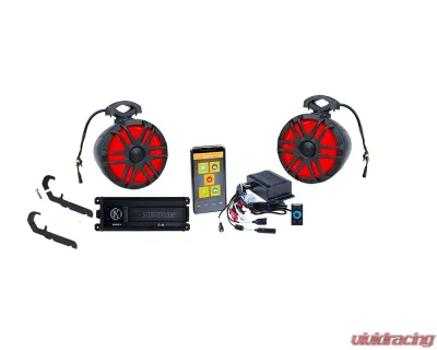 Memphis Audio Universal Pro-Fit Cage 2-Speaker System w/ Amplifier & App Controlled Source Unit - UNKITPRO2G