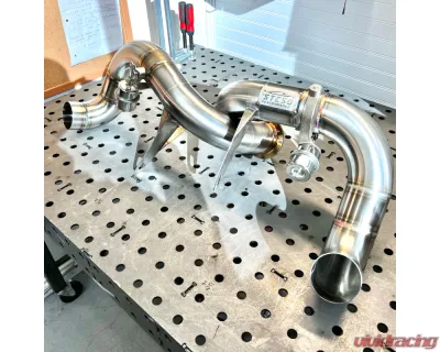 Steso Performance 3" Titanium Raw Race Valved Exhaust System Audi R8 Gen2 Facelift 2020+ - EXAUR8Face-TI-R