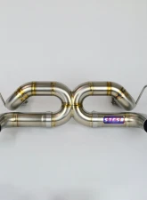 Steso Performance No Tips Titanium Exhaust System w/o Flap-Regulation Ferrari F8 Tributo | Spider 2020-2022                                     - EXhF8Ti-NO - Image 2