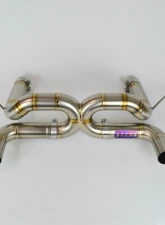 Steso Performance No Tips Titanium Exhaust System w/o Flap-Regulation Ferrari F8 Tributo | Spider 2020-2022                                     - EXhF8Ti-NO - Image 3