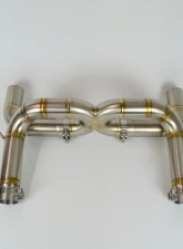 Steso Performance No Tips Titanium Exhaust System w/o Flap-Regulation Ferrari F8 Tributo | Spider 2020-2022                                     - EXhF8Ti-NO - Image 4