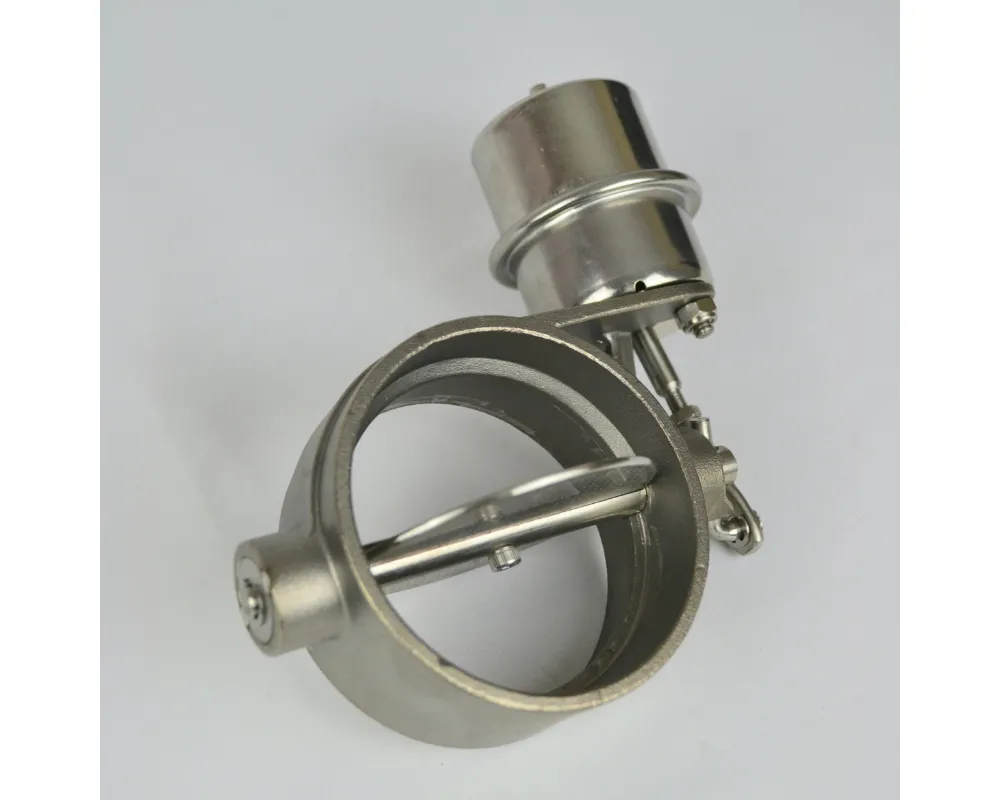 Steso Performance 3" 76mm Exhaust Valve with Vacuum Actuator Normally Open 304 Stainless Steel - Valv3Ss