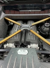 Steso Performance Gold Finish, Satin Finish Cover, Titanium X-Brace Lamborghini Huracan | Performante | Evo | STO                                     - XBRGold-SA - Image 2