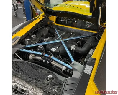 Steso Performance Gold Finish Titanium X-Brace Lamborghini Aventador SVJ - XBRLamAvSVJG