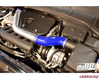 do88 Performance Inlet Pipe Kit w/ Plastic Cover & Blue Hoses Volvo S60 | V60 | XC60 | V70 | XC70 | S80 2008-2015 - IR-120-PE-B