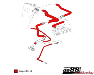 do88 Performance Oil Separator & Breather Hose Kit Porsche 964 Turbo 1990-1994 - do88-kit158S