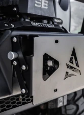 Attica 4x4 Universal Front Bumper Winch Flip-Up Roller Fairlead License plate bracket                                     - ATTK102-BX - Image 6