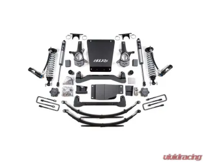 BDS Suspension 4 Inch Lift Kit | FOX 2.5 Coil-Over with DSC Adjuster | Leaf Springs Chevrolet Silverado | GMC Sierra 1500 4WD 2007-2013 - BDS185FDSC