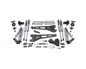 BDS Suspension 4 Inch Lift Kit with Radius Arm | FOX 2.5 Performance Elite Coil-Over Conversion | 5 Inch Block Kit 3 Leaf Main | FOX 2.0 Performance Series Shock Ford F250 | F350 Super Duty 2017-2019