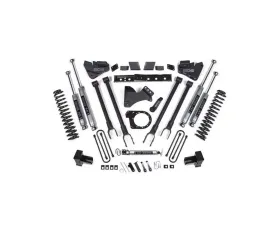 BDS Suspension 5 Inch Lift Kit with 4-Link | NX2 Nitro Series Shock Ford F250 | F350 Super Duty 4WD Diesel 2020-2022
