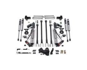 BDS Suspension 4 Inch Lift Kit with 4-Link | FOX 2.5 Performance Elite Coil-Over Conversion | 5 Inch Block with 2 Leaf Main | FOX 2.0 Performance Series Shock Ford F250 | F350 Super Duty 2017-2019