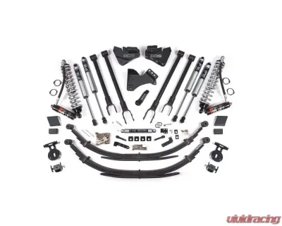 BDS Suspension 4 Inch Lift Kit with 4-Link | FOX 2.5 Performance Elite Coil-Over Conversion | Leaf Springs | FOX 2.0 Performance Series Shock Ford F250 | F350 Super Duty 4WD Diesel 2017-2019 - BDS1555FPE