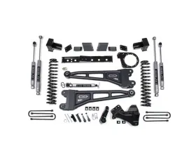 BDS Suspension 6 Inch Lift Kit with Radius Arm | 5 Inch Block Kit with 3 Leaf Main | NX2 Nitro Series Shock Ford F350 Super Duty DRW 4WD Diesel 2017-2019