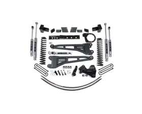 BDS Suspension 6 Inch Lift Kit with Radius Arm | 5 Inch Block with 2 Leaf Main | NX2 Nitro Series Shock Ford F250 | F350 Super Duty 4WD Diesel 2017-2019