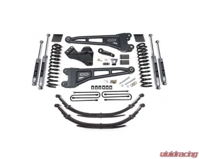 BDS Suspension 6 Inch Lift Kit with Radius Arm | Factory 2 Inch Rear Blocks | NX2 Nitro Series Shock Ford F250 | F350 Super Duty 4WD Diesel 2011-2016 - BDS1592H